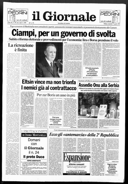 Il giornale : quotidiano del mattino